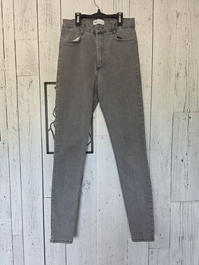 Zara Light Grey High-Rise Skinny Jeans Size 4 Casual Capsule Wardrobe Fall